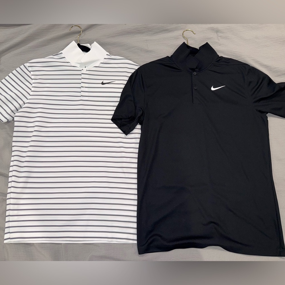 2 Nike DRI-FIT Victory Golf Polos